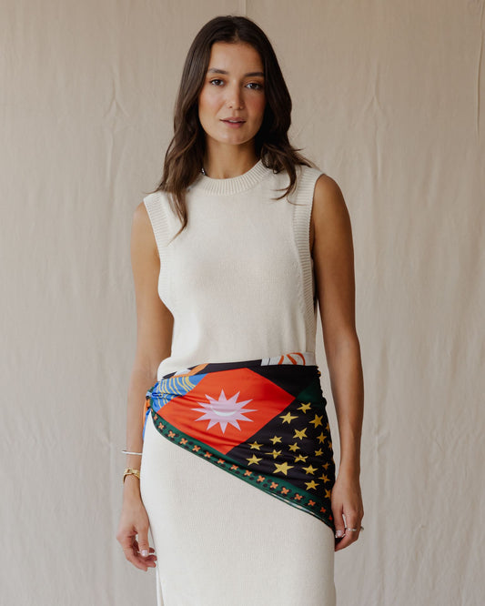 Game Night In Dark Wrap Scarf