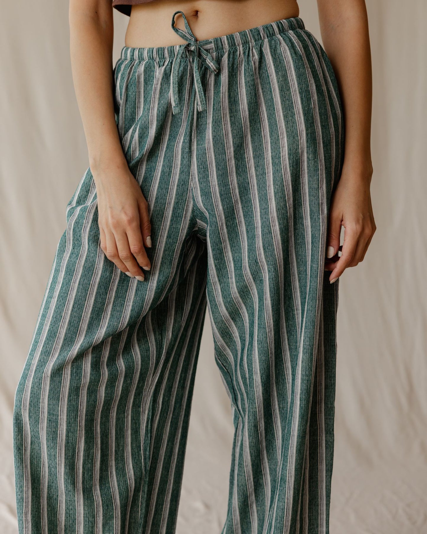 Moss Drift Linen Pants