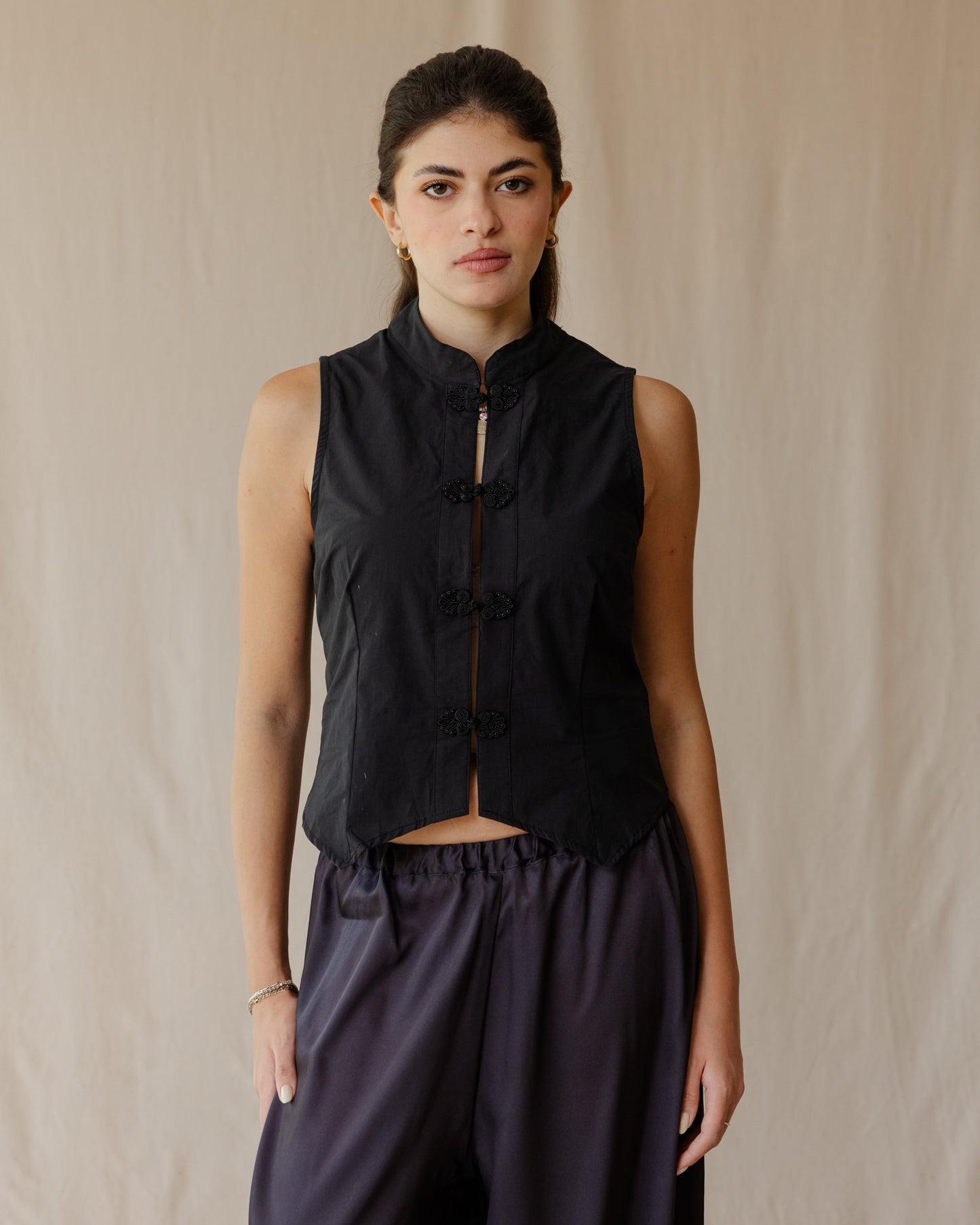 Empress Knot Black Vest