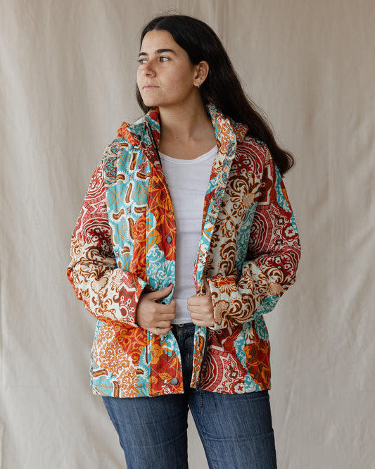 Persian Mirage Jacket In Turquoise