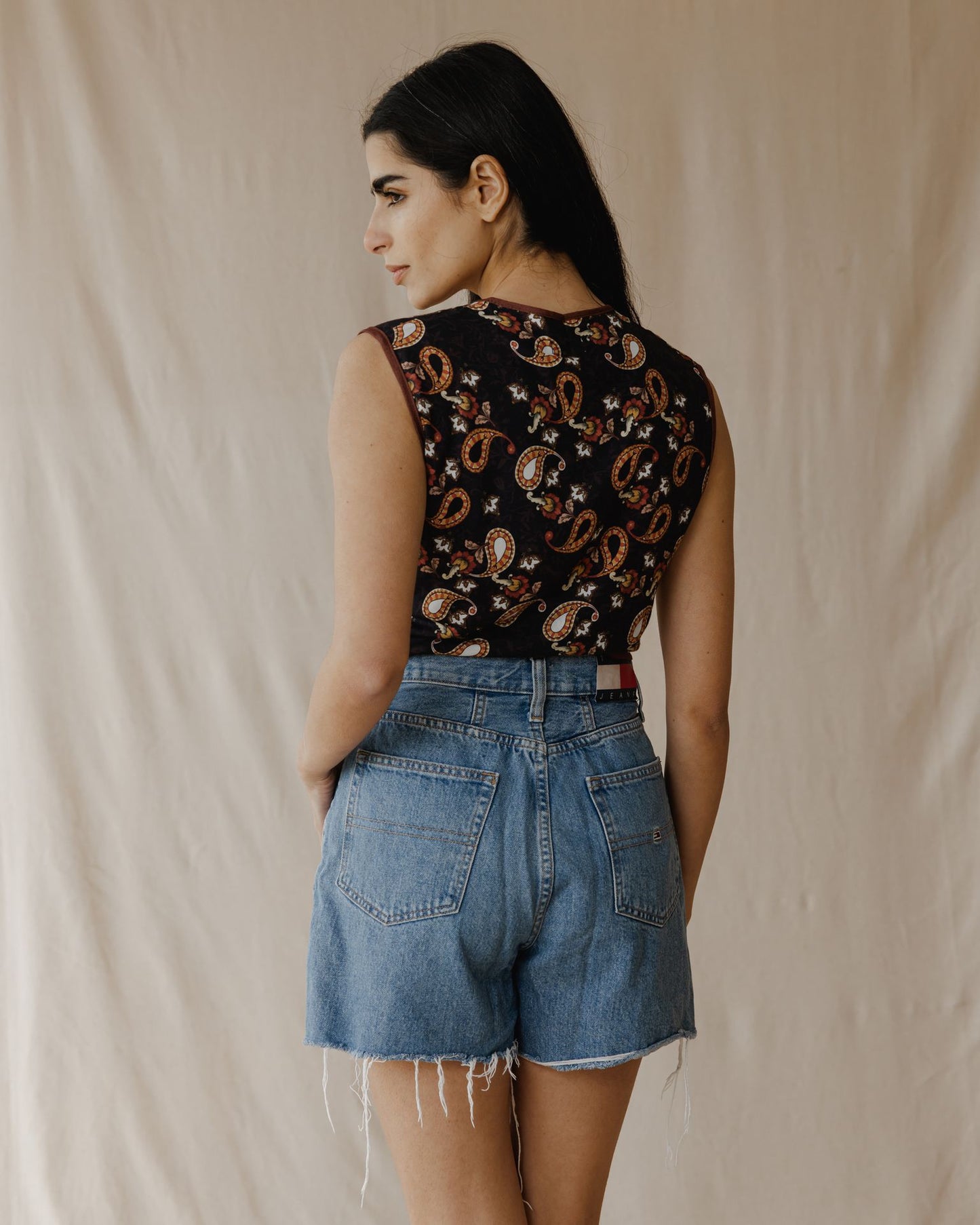 Noir Paisley Vest