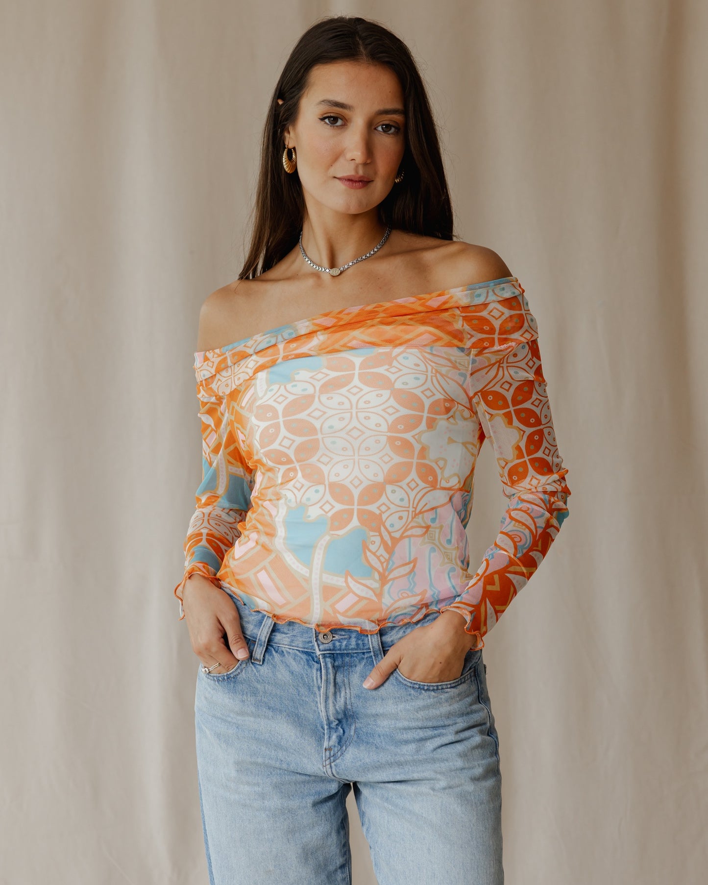 Sunrise Mirage Mesh Top
