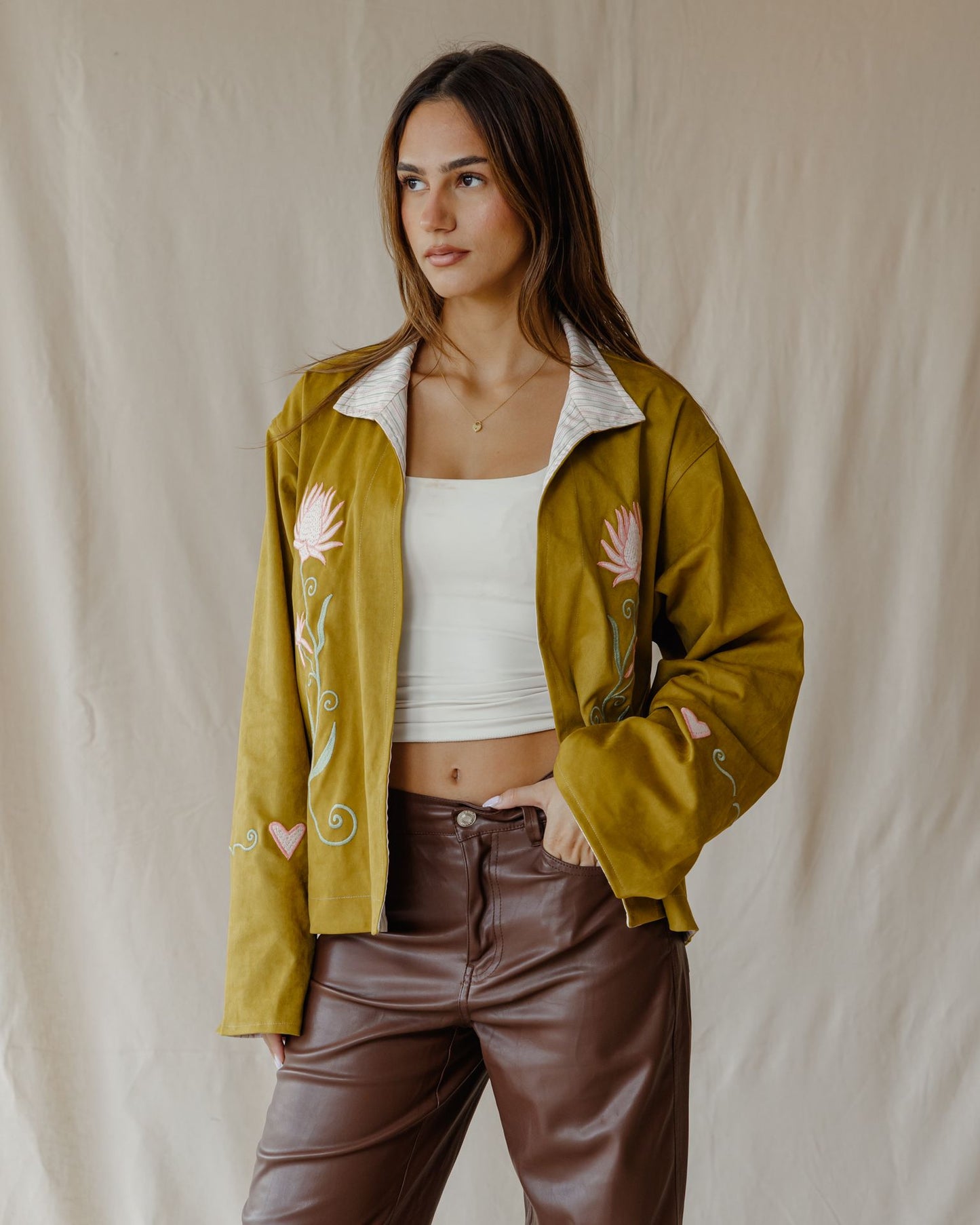 Embroidered Heart Meadow Jacket