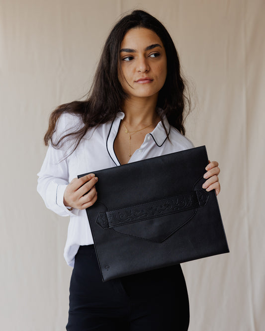 Secret Garden Laptop Sleeve Black