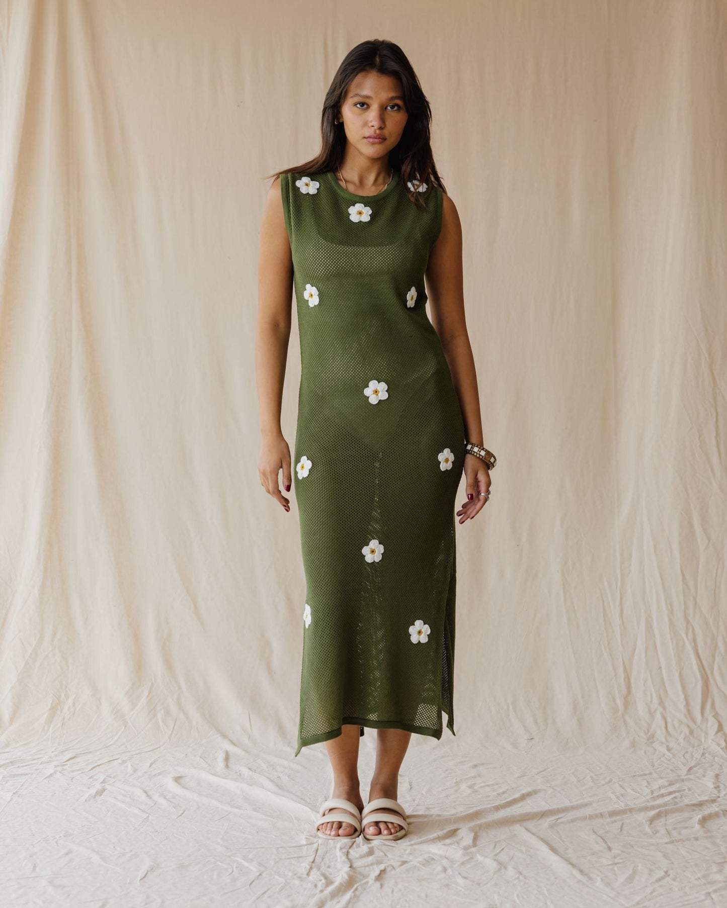 Olive Daisy Drift Dress