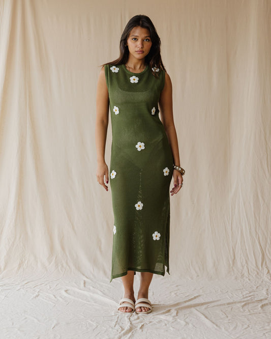 Olive Daisy Drift Dress