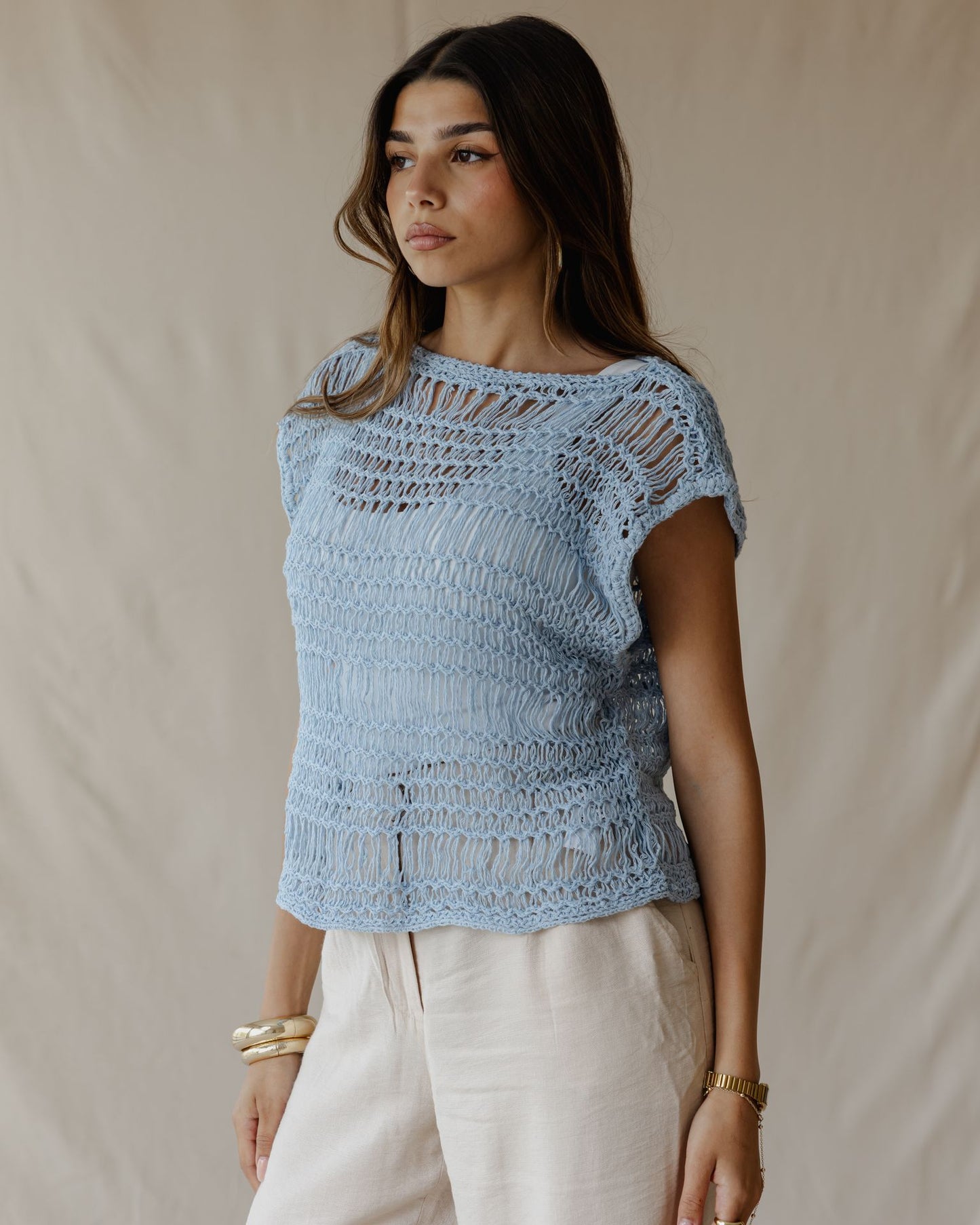 بلوزة Knit Me Not Baby Blue