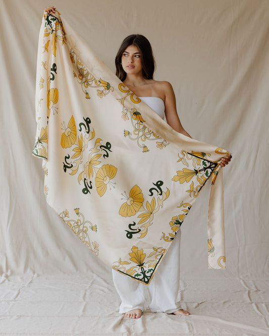 Golden Petal Muse Sarong