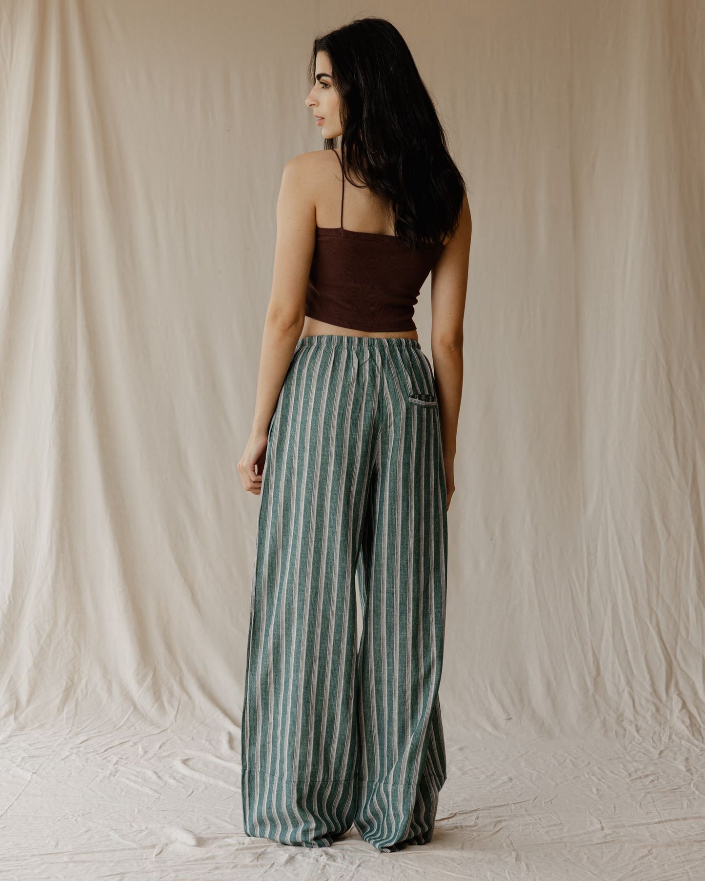 Moss Drift Linen Pants