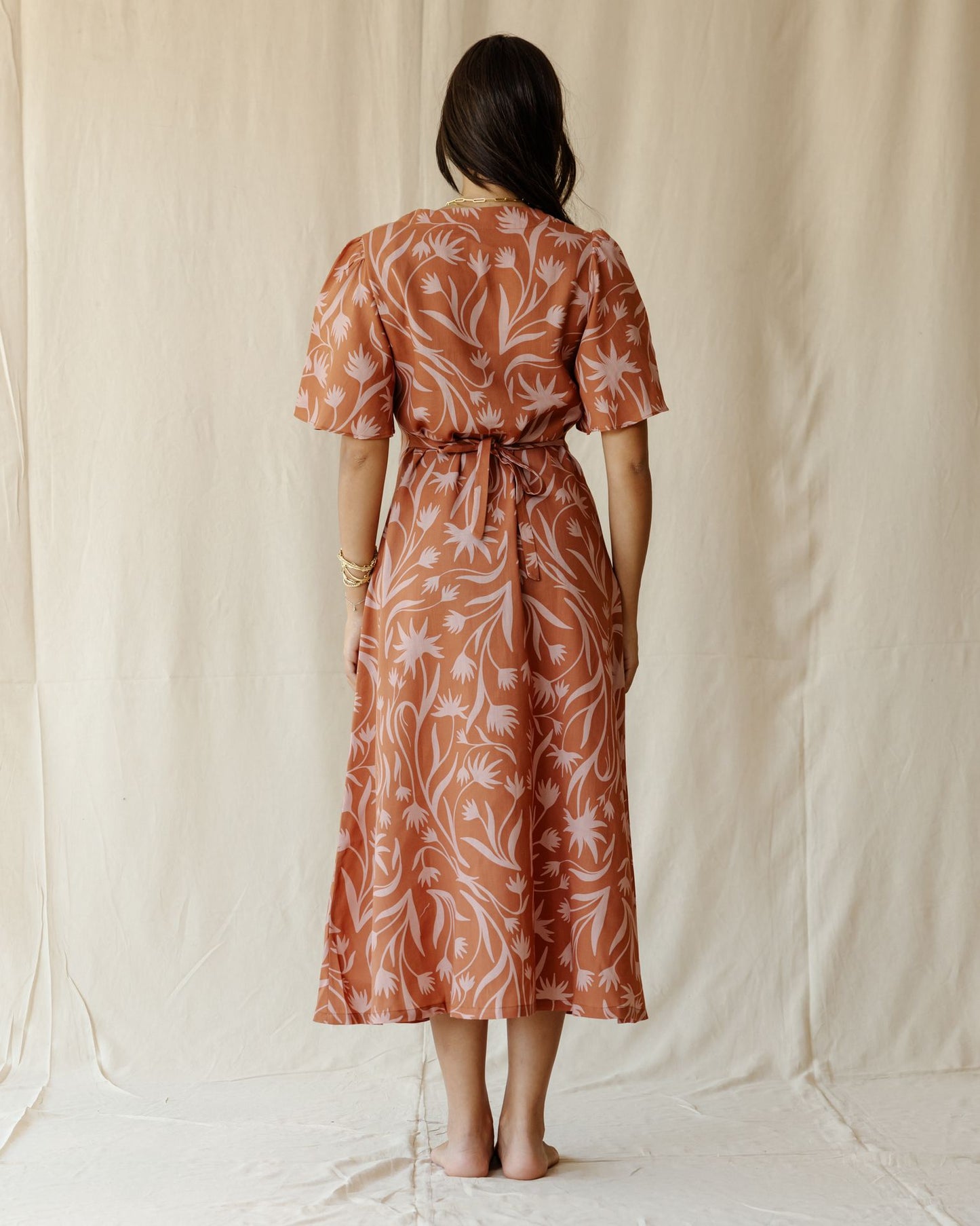 Wilderness Dress In Terracotta