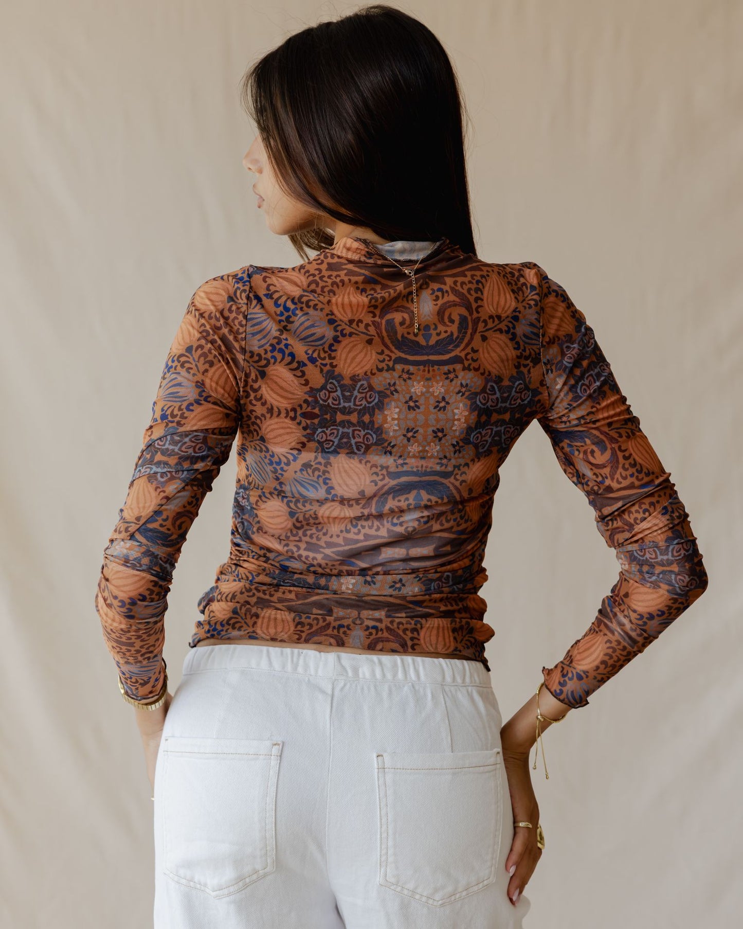 Autumn Mirage Mesh Top