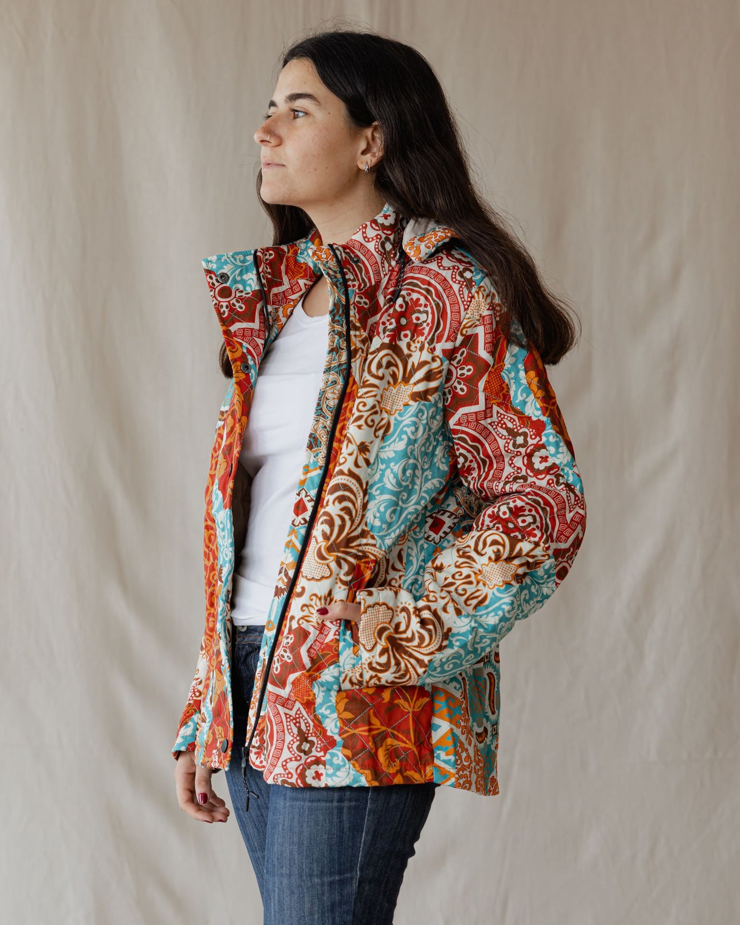 Persian Mirage Jacket In Turquoise