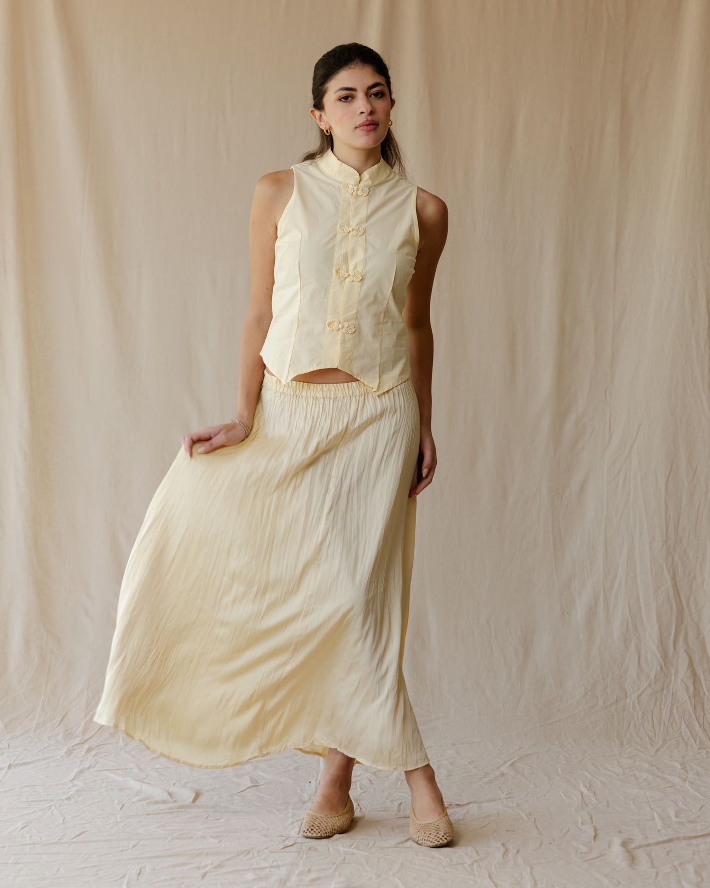Empress Knot Butter Yellow Vest