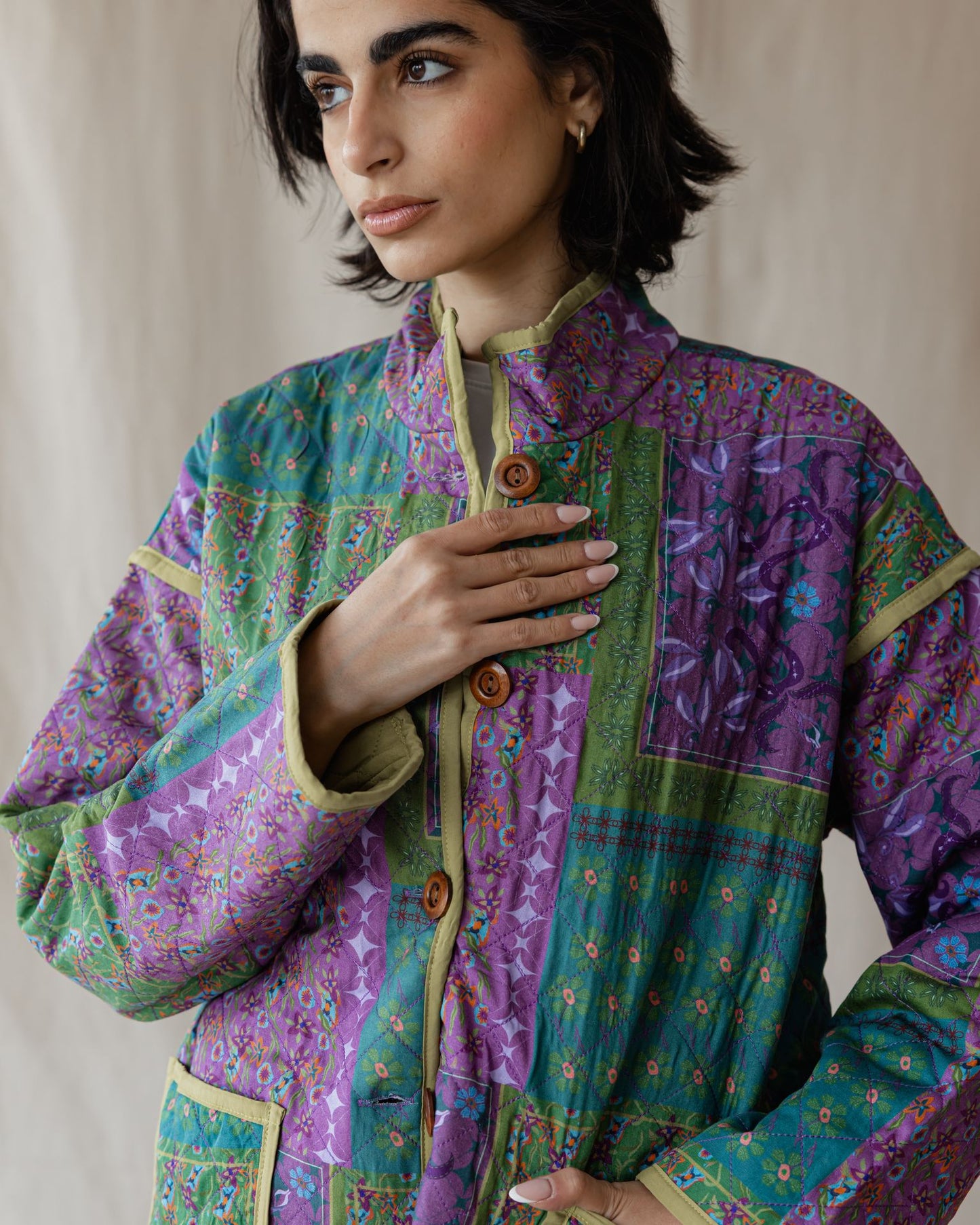 Lavender Blossoms Oversized Jacket