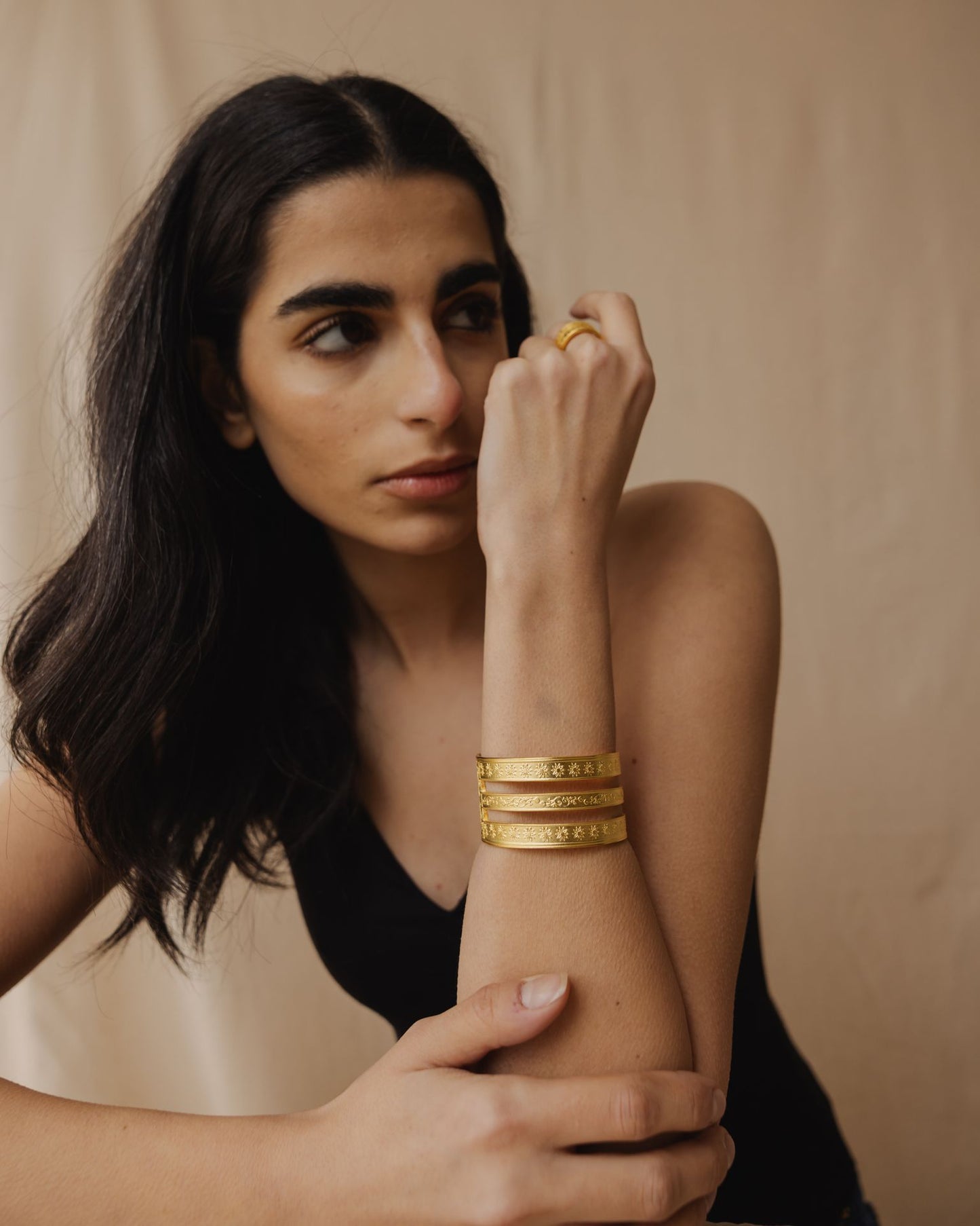 Triple Gold Plated Bangle