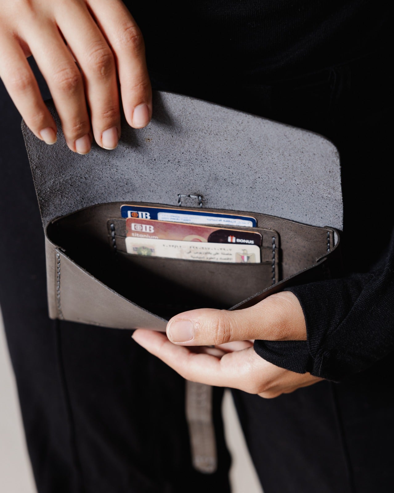 Mahalla Genuine Purse Grey