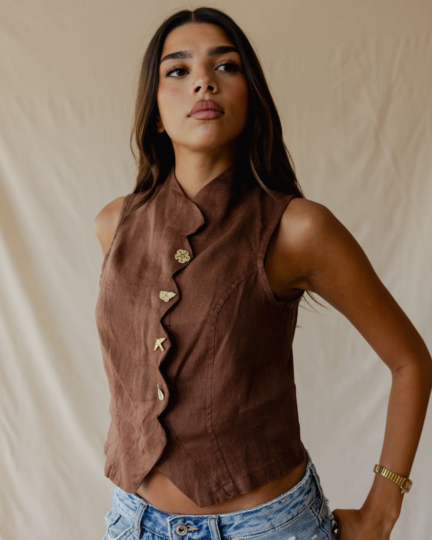 Rooted Brown Vest