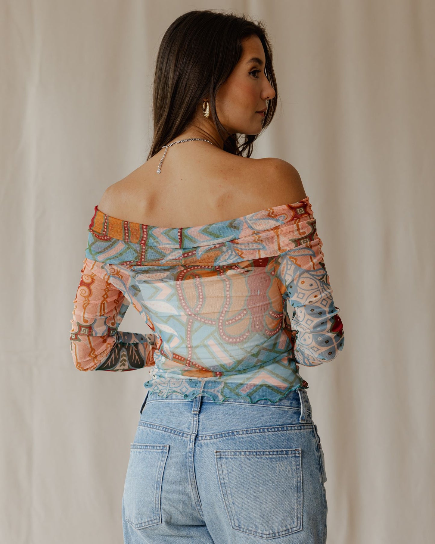 Desert Bloom Mesh Top