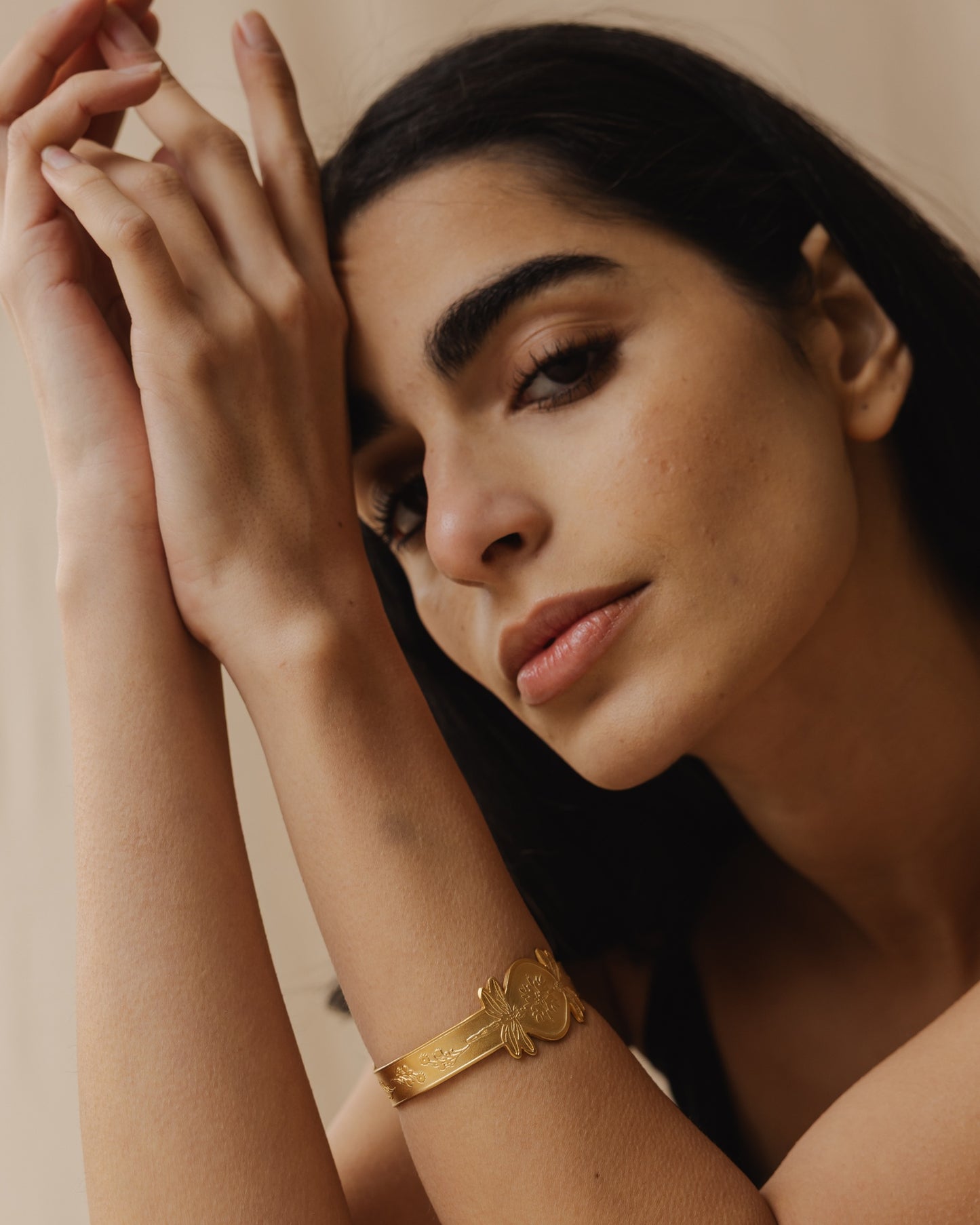 Dragonfly Gold Plated Bangle