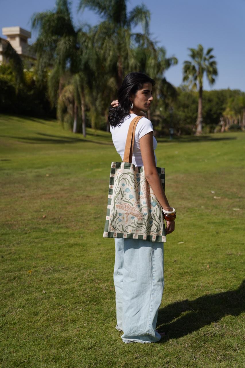 Feathered Souls Tote In Cream