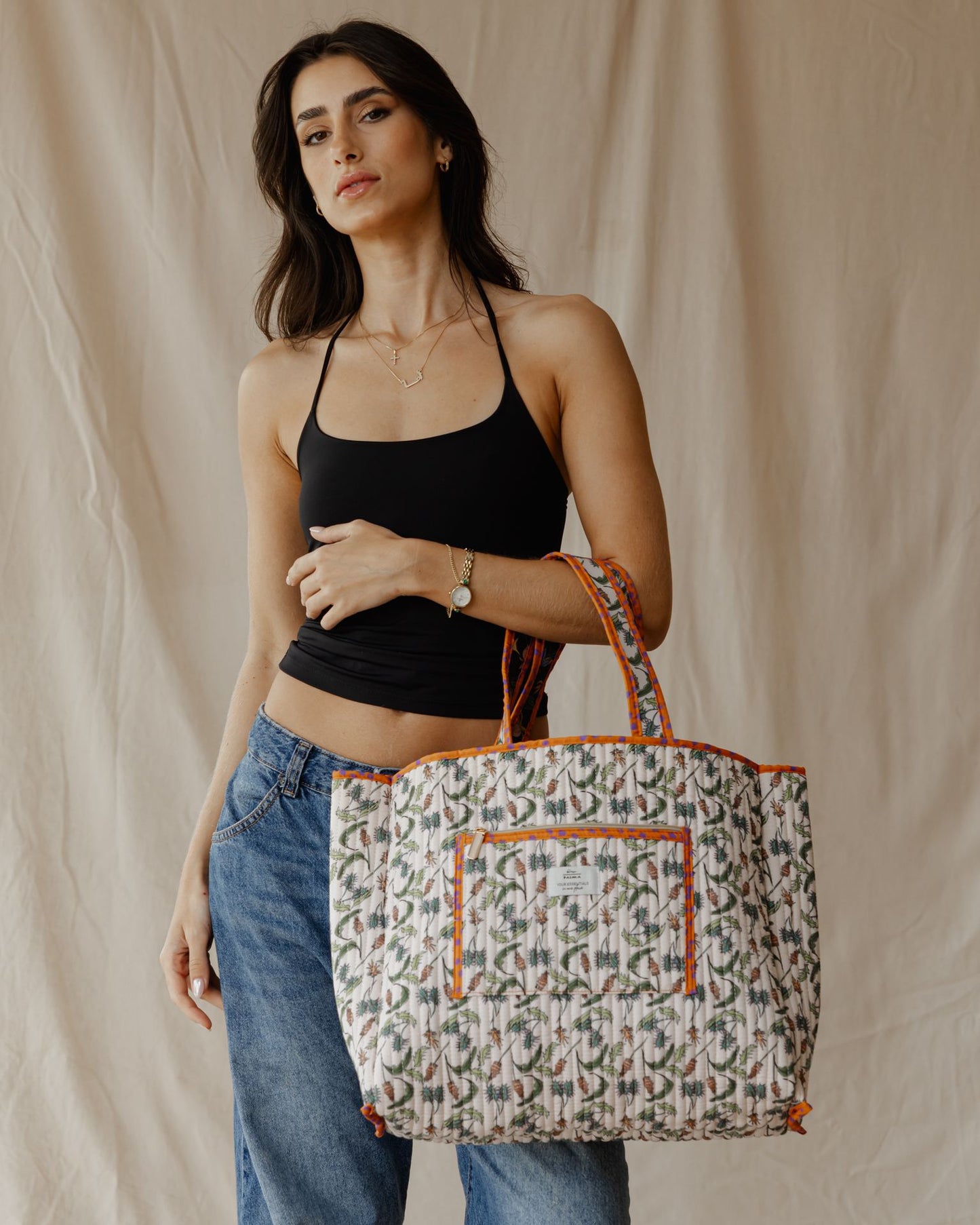 Exotic Bird Quilted Tote Bag