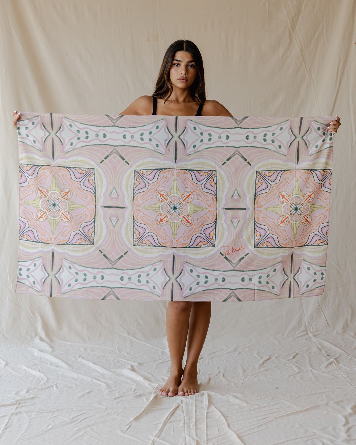 Blush Mosaic Voile Wrap