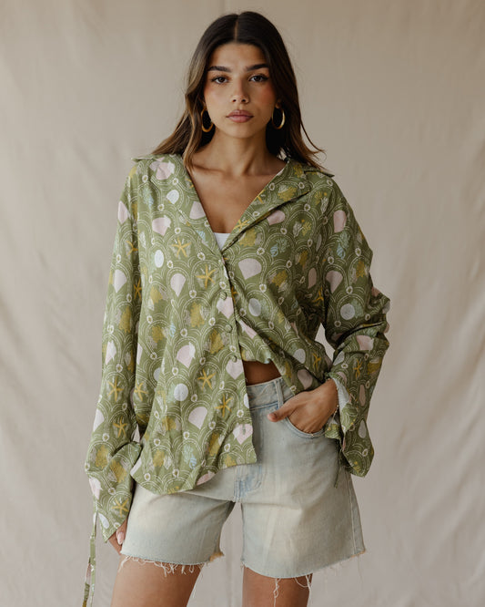 Seaside Garden Shirt Olive