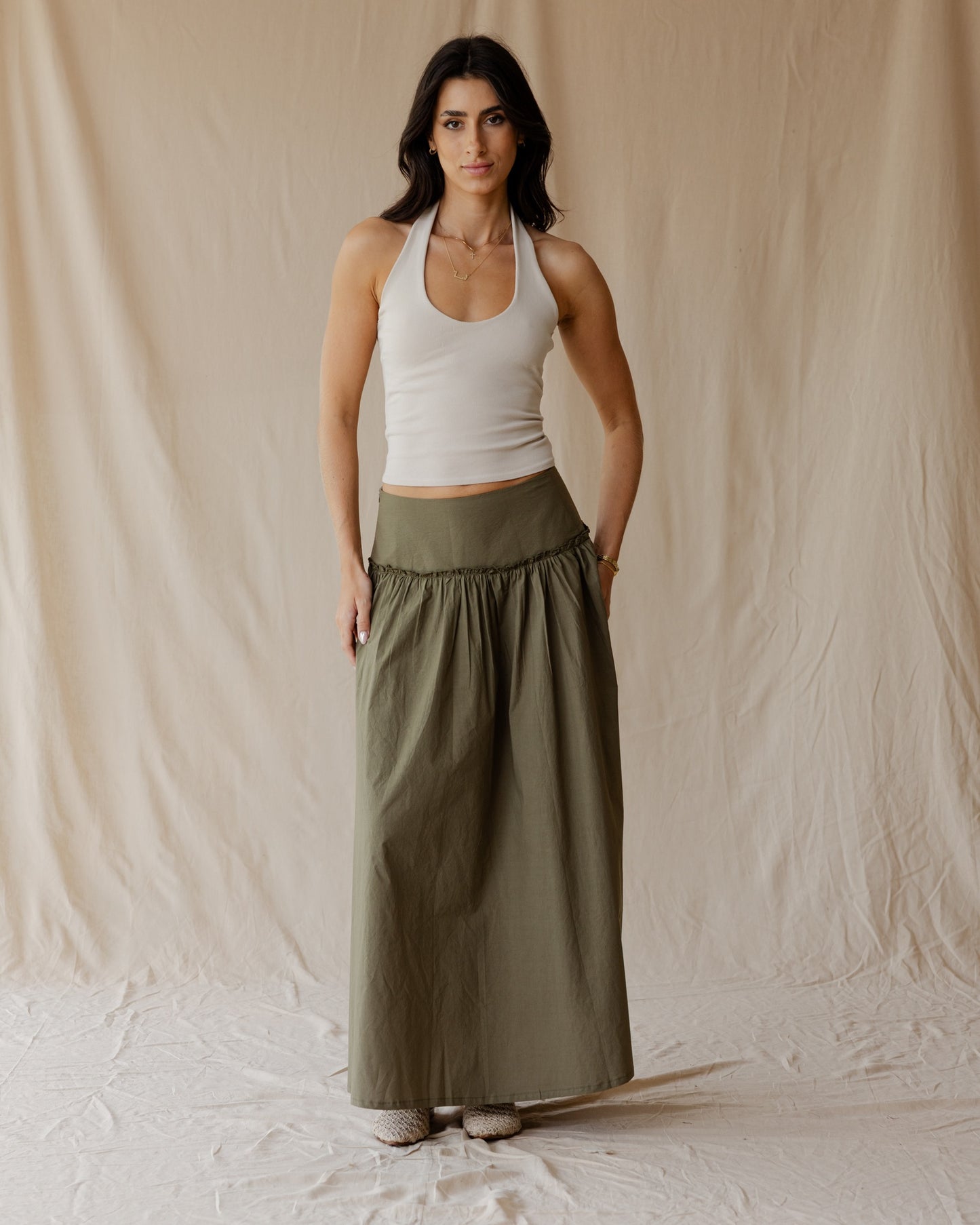 Olive Flow Skirt