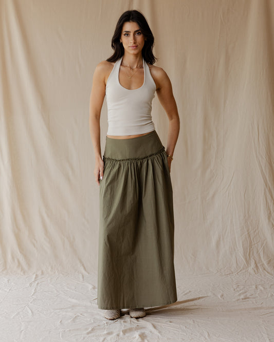 Olive Flow Skirt