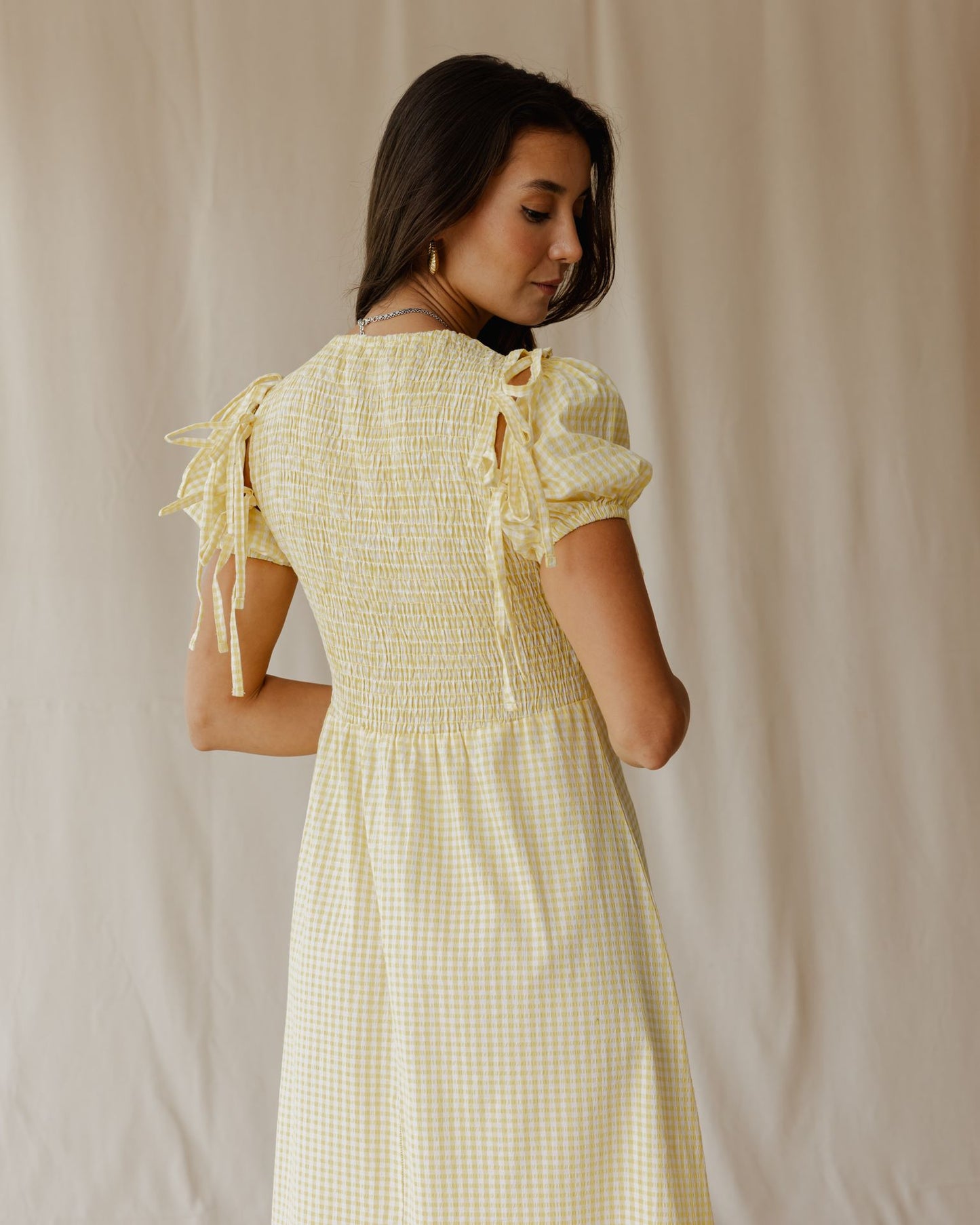 Pastel Picnic Yellow Dress