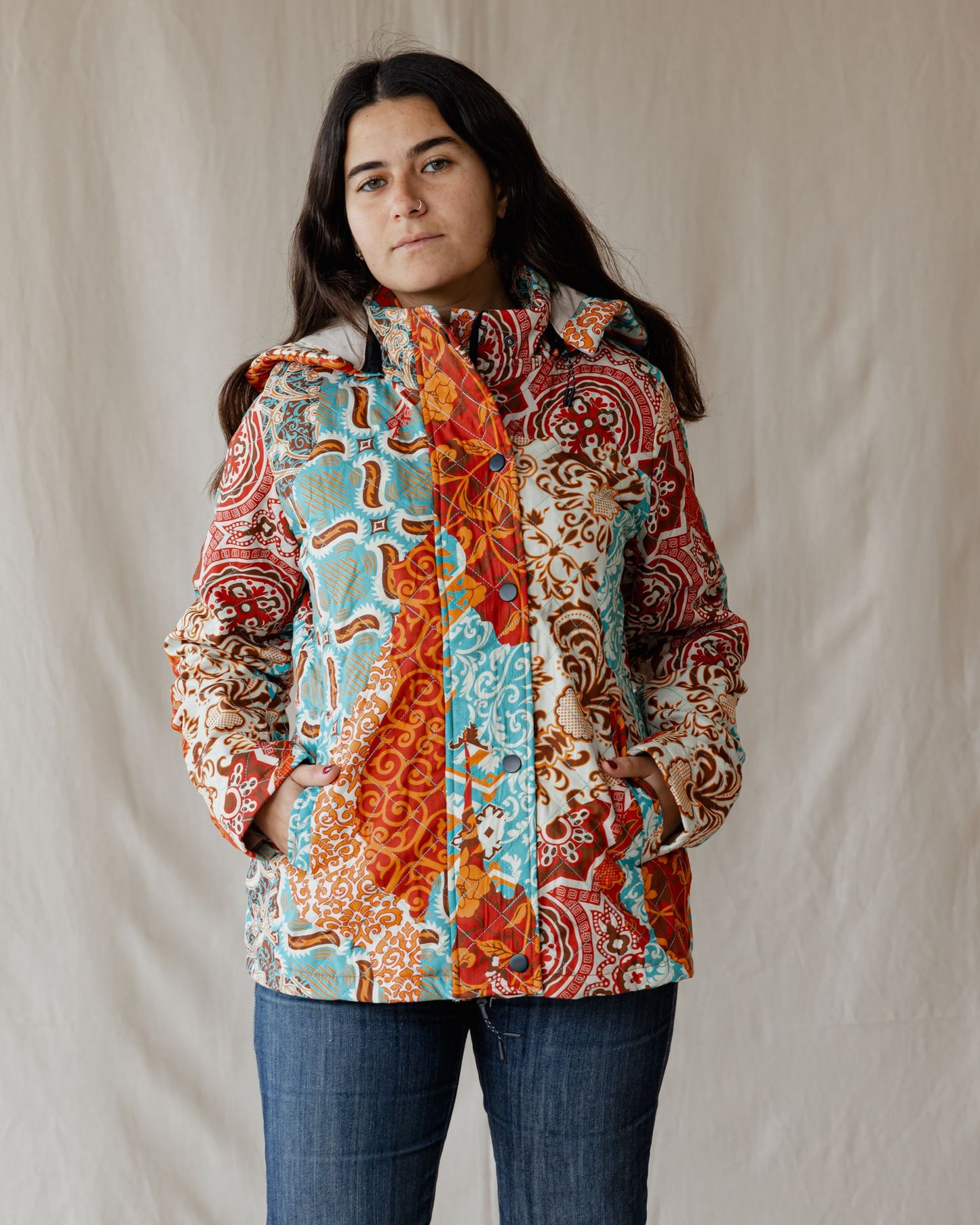 Persian Mirage Jacket In Turquoise