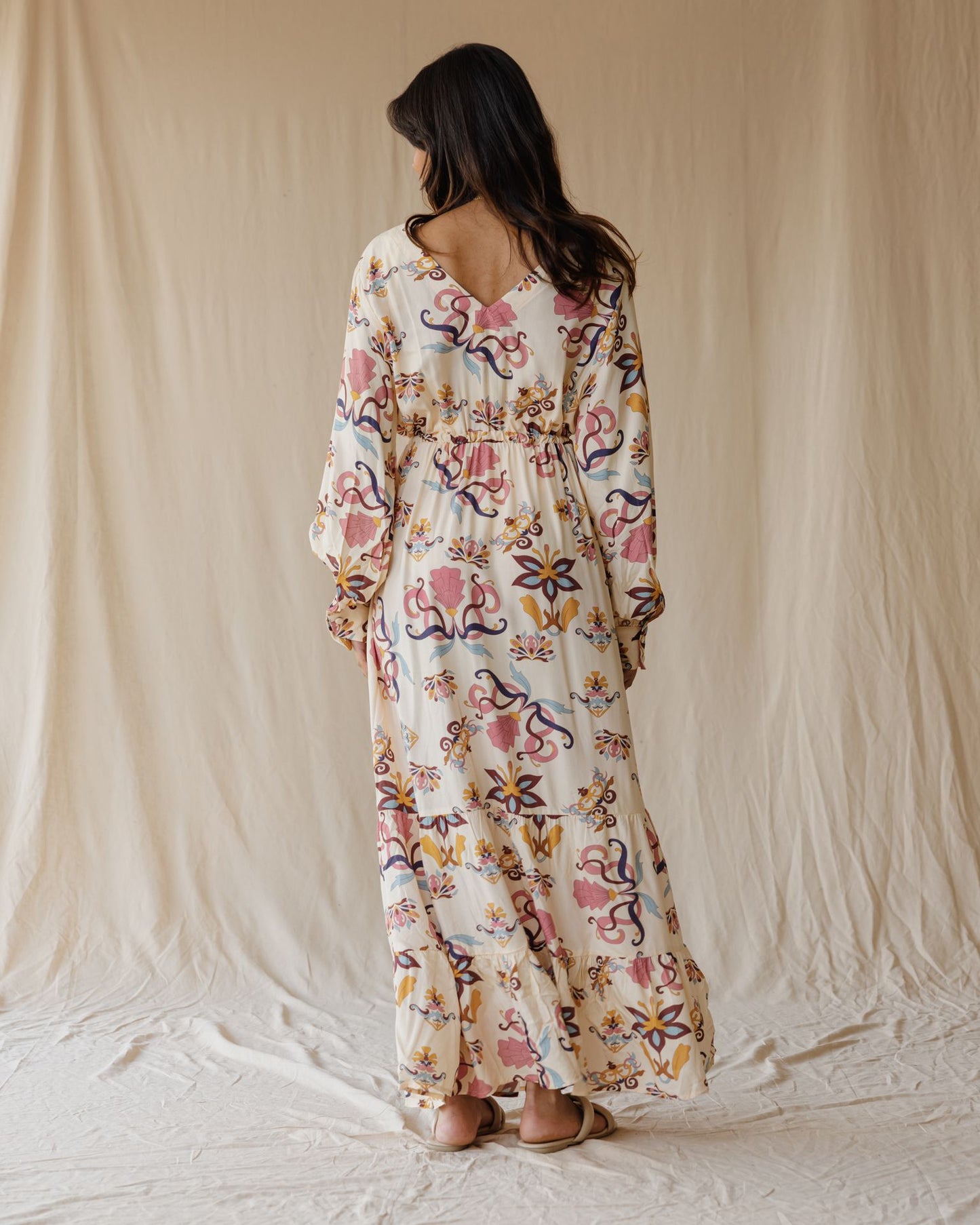 Wildflower Waltz Off-White Dress
