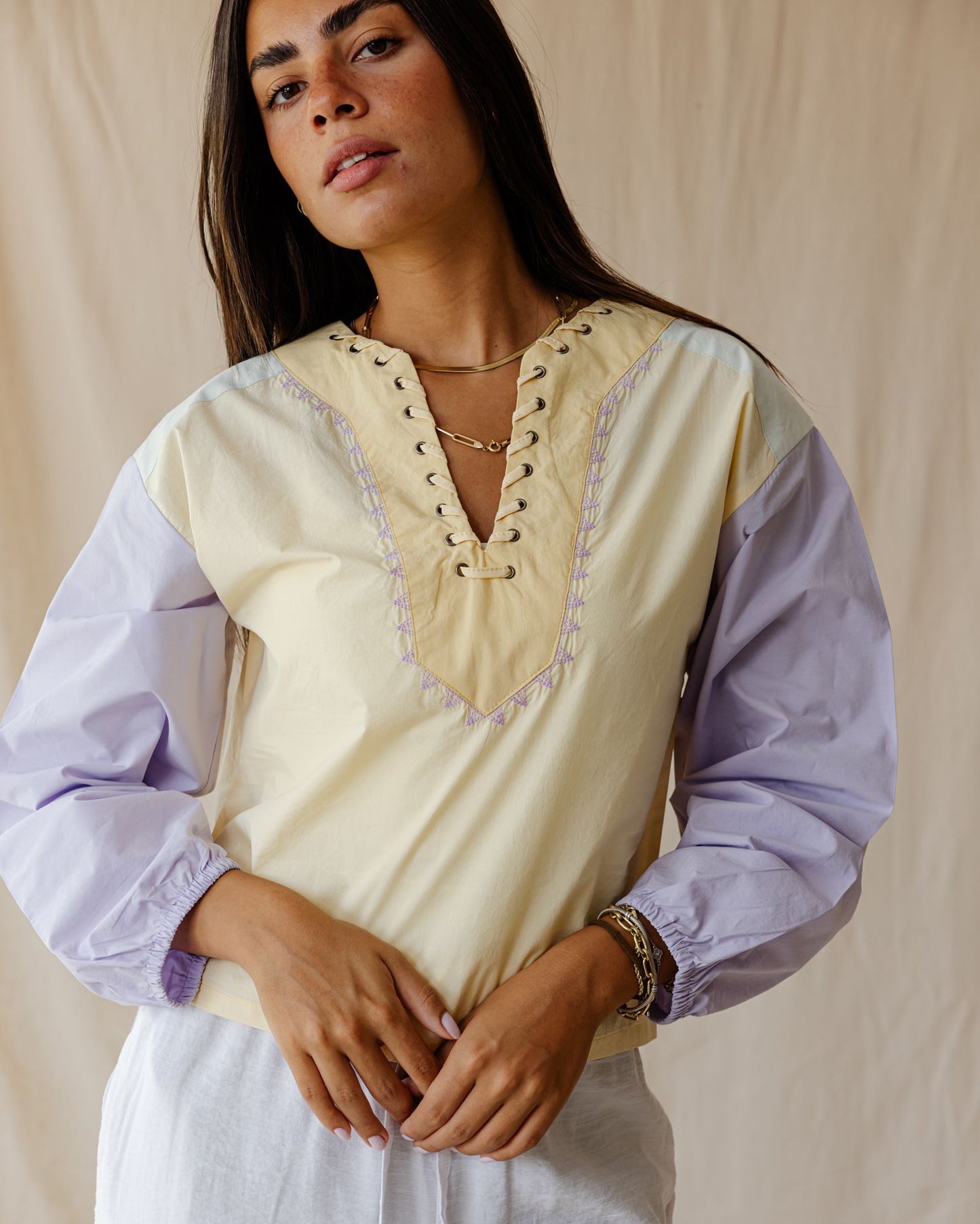 Nomad Patch Lavender Blouse