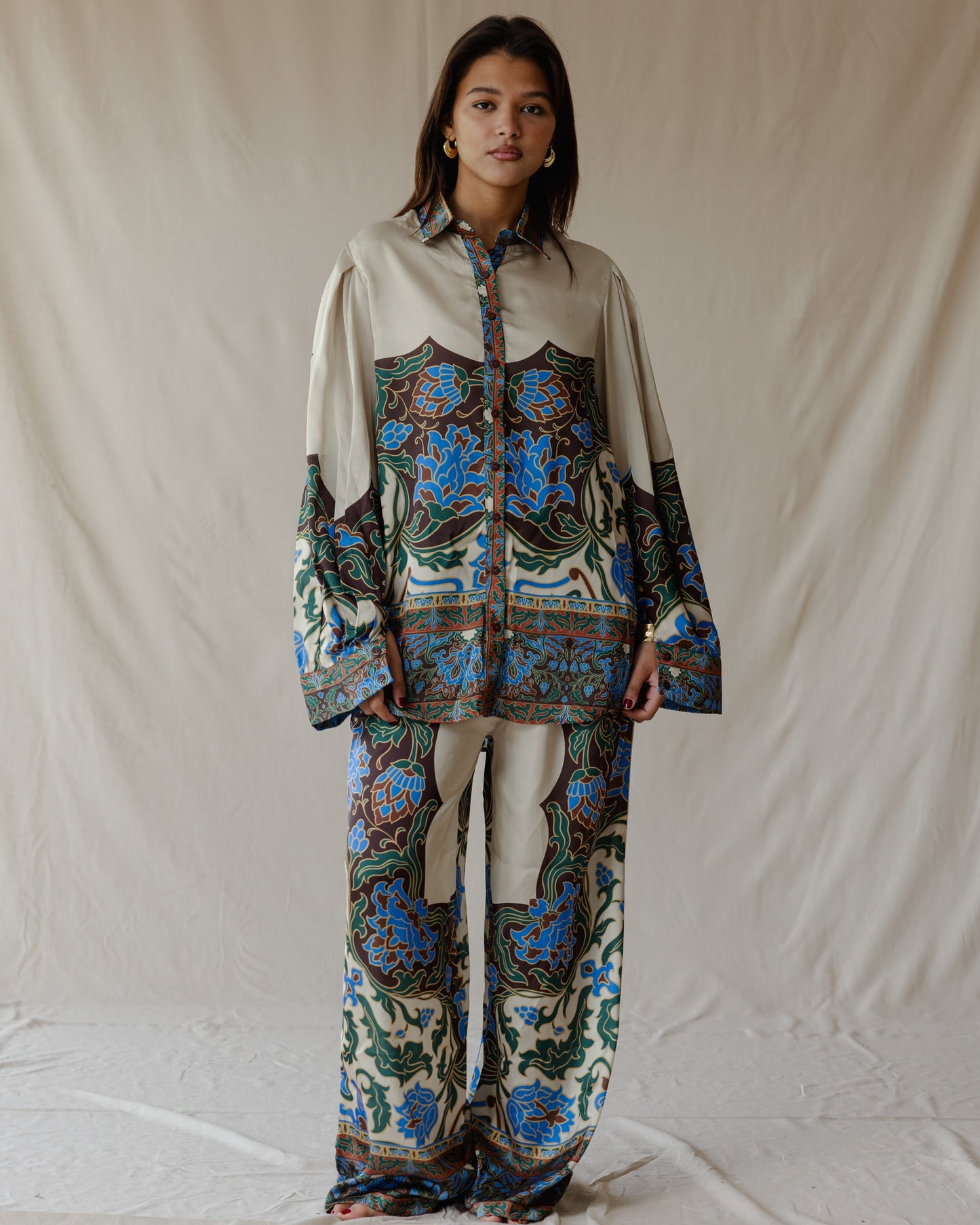 Damask Bloom Satin Set