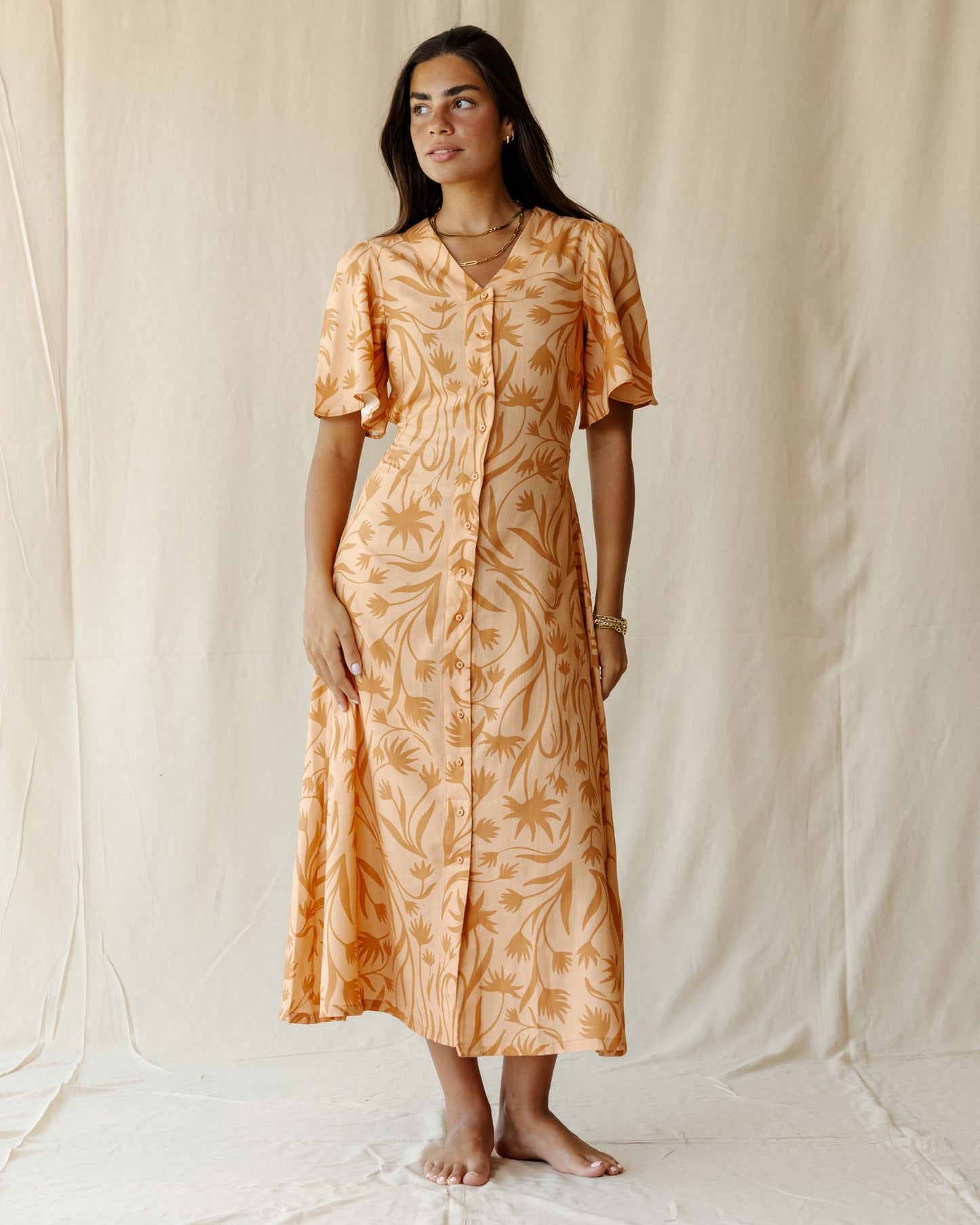 Wilderness Dress In Orange