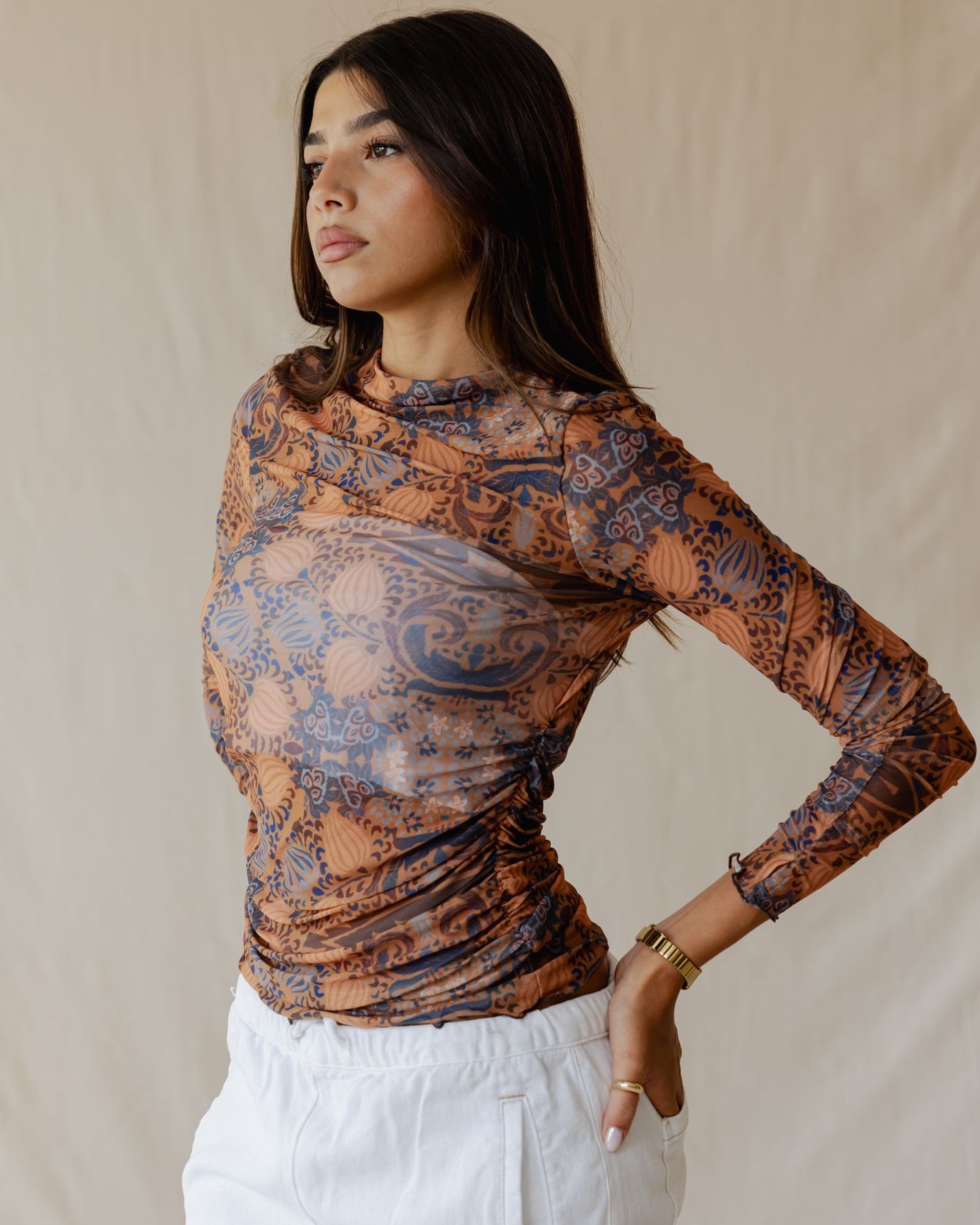 Autumn Mirage Mesh Top