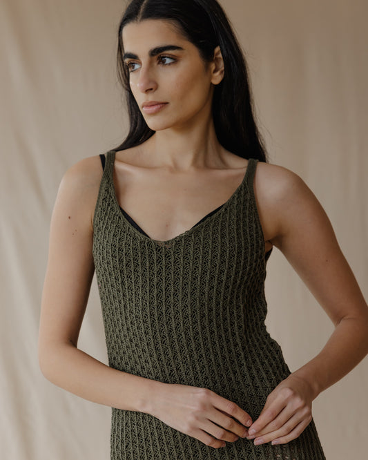 Haven Olive Knit Dress