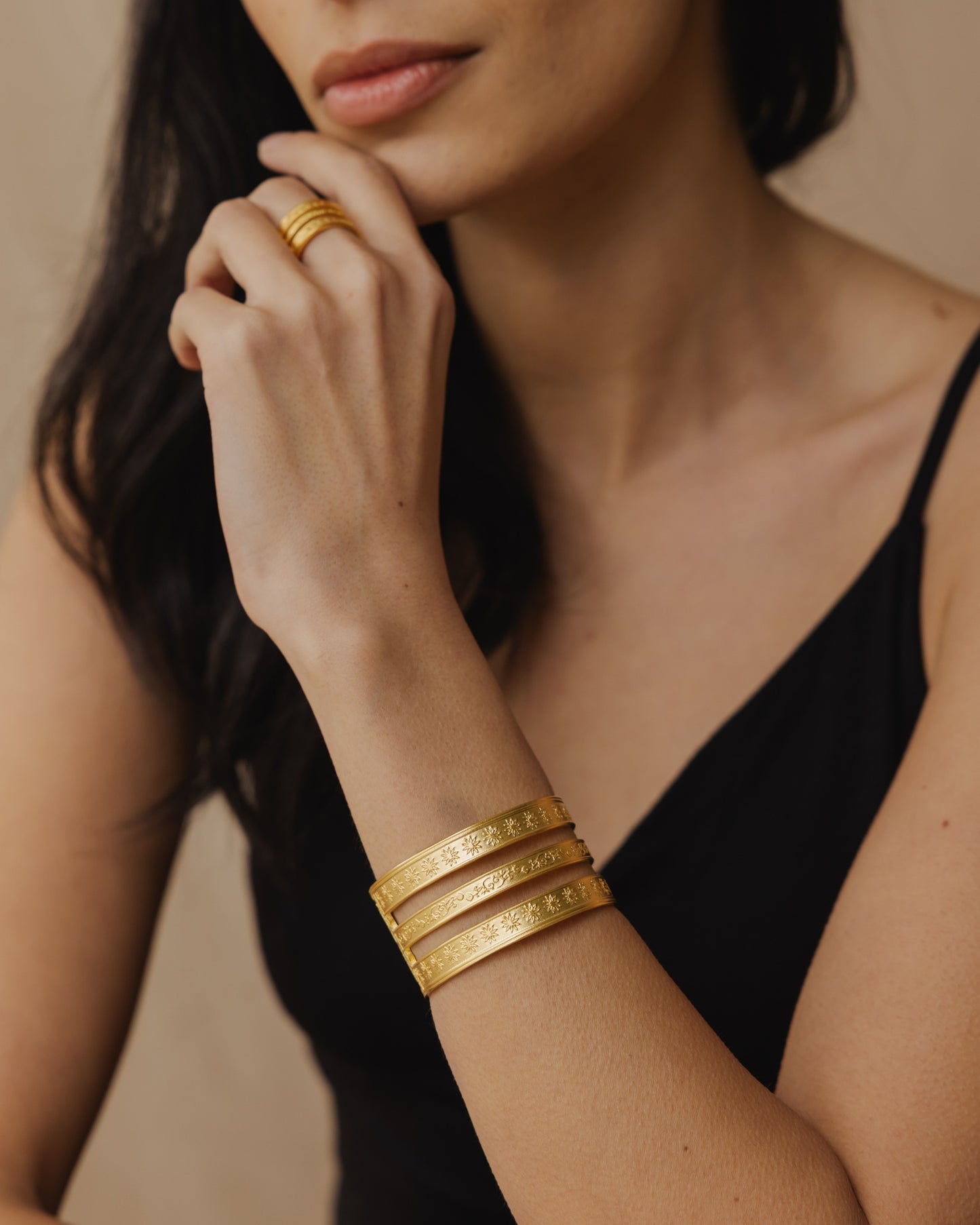 Triple Gold Plated Bangle