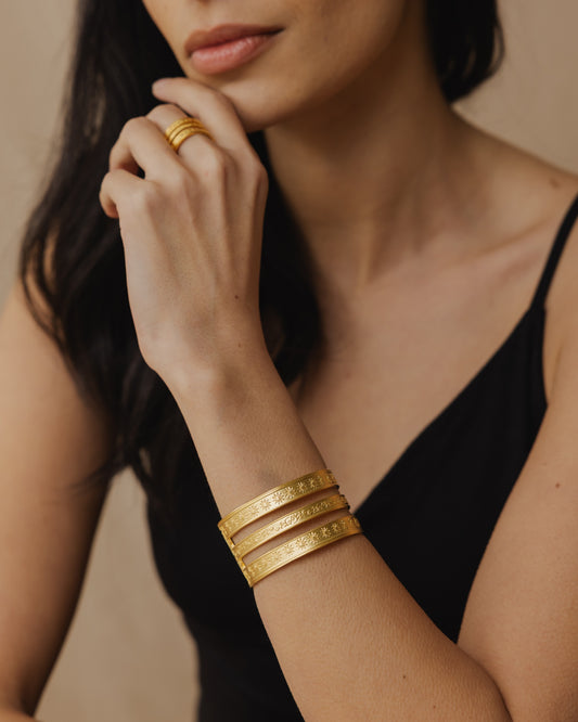 Triple Gold Plated Bangle