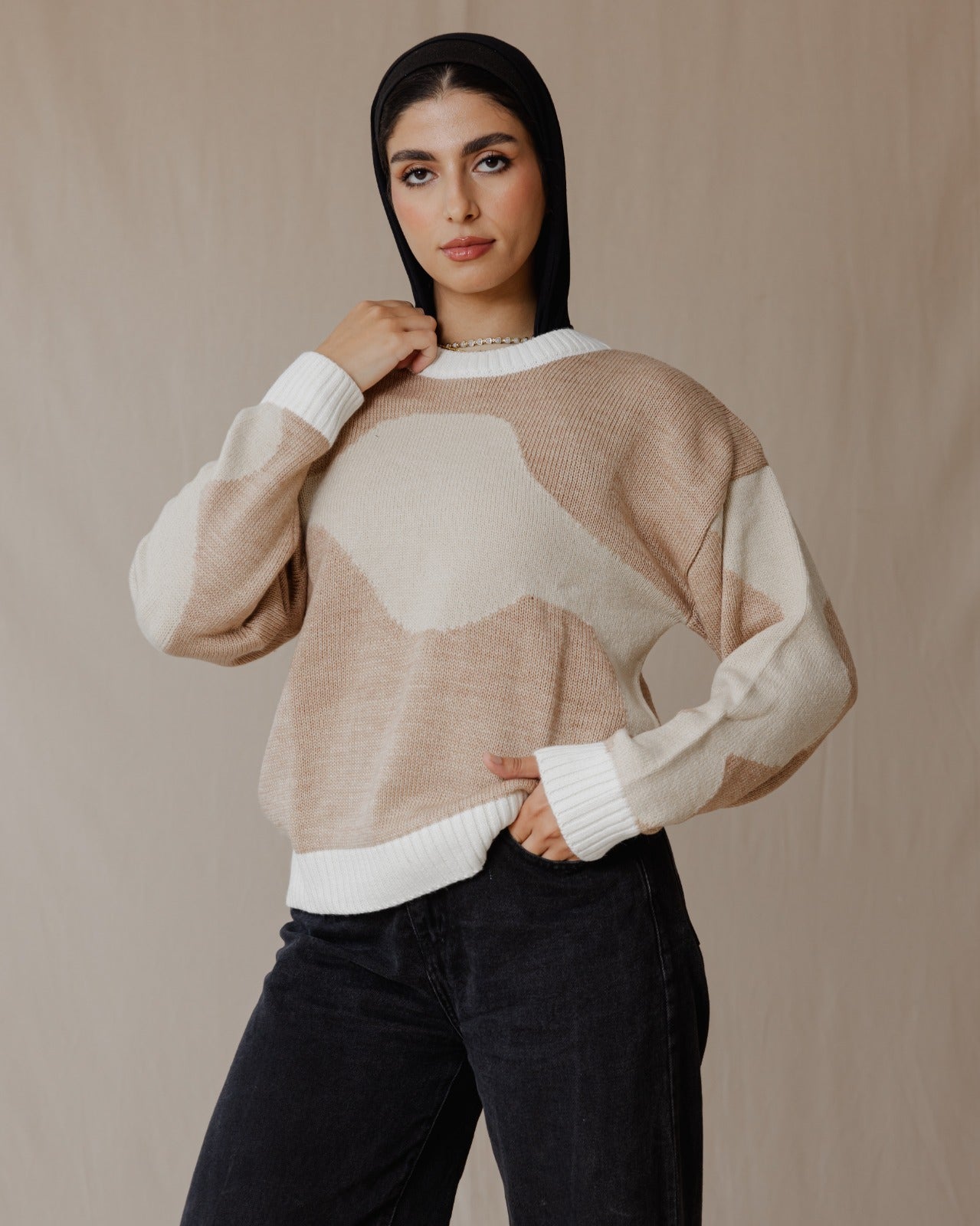 Wave Sweater Cafe X Beige