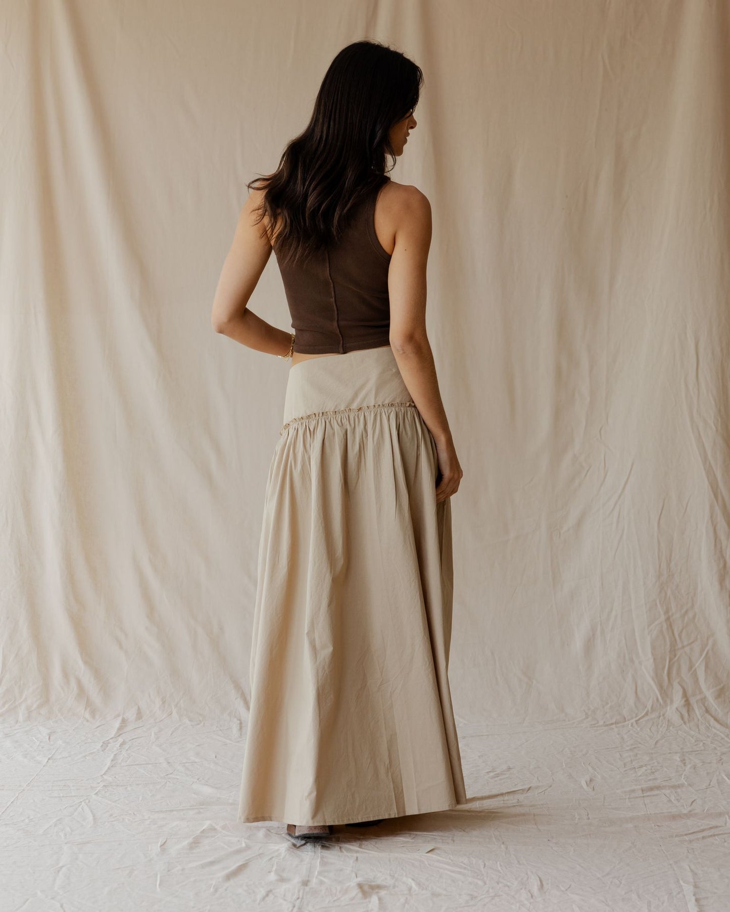 Cream Flow Skirt