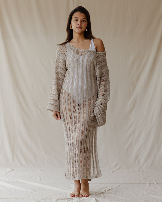 Waves & Weave Cover-Up Mettalic Cafe