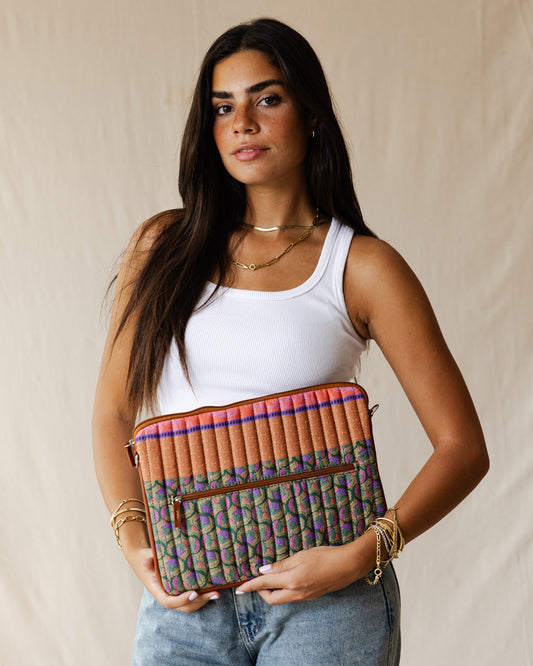 Clementine Fields Quilted Laptop Sleeve