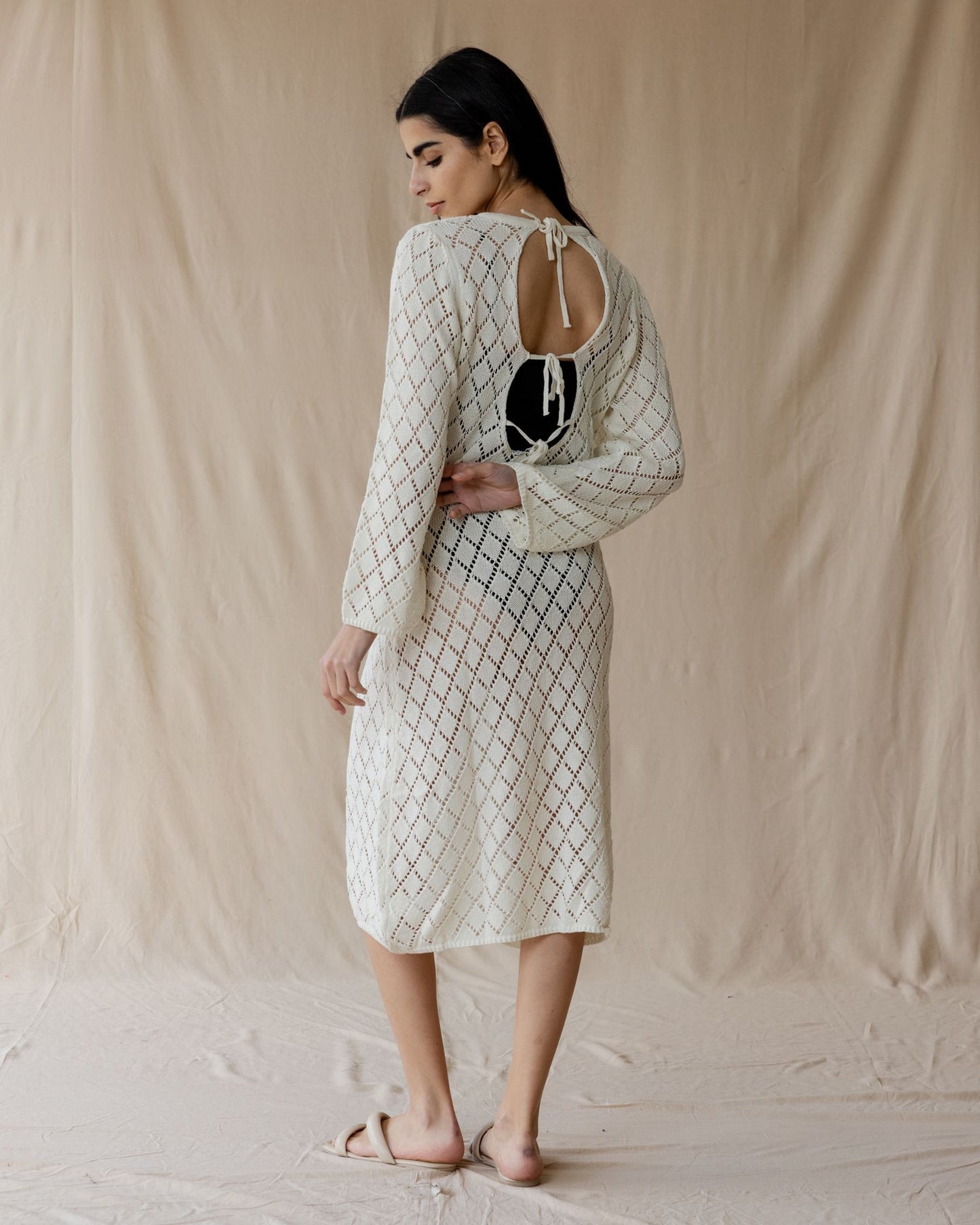 Dusk Off-White Knit Dress