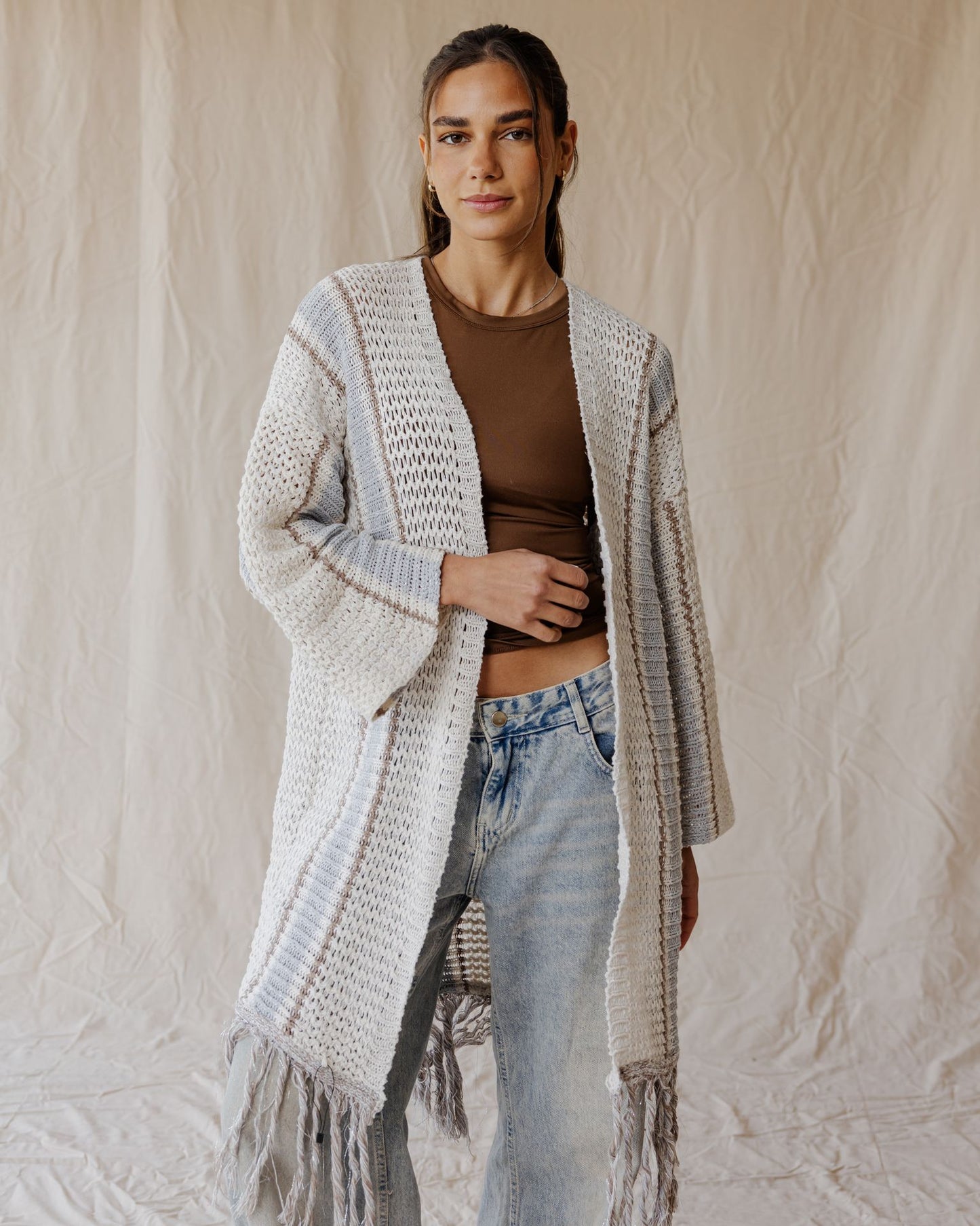 Frost Fringe Cardigan
