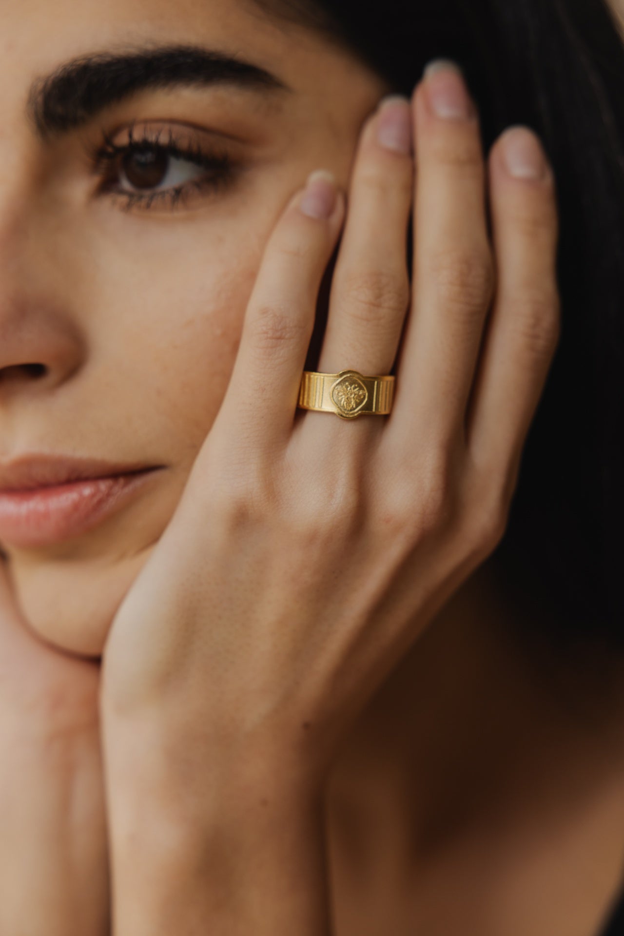 Bee Gold Plated Ring