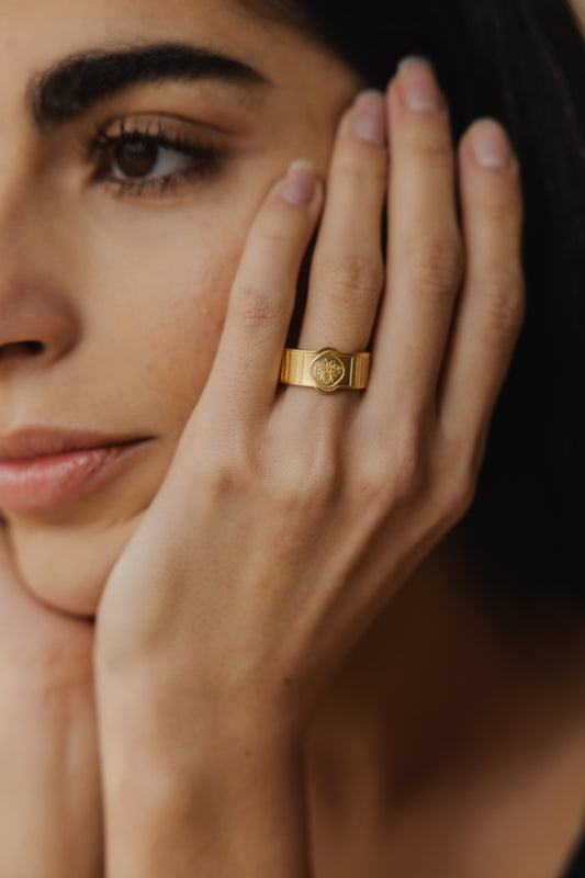Bee Gold Plated Ring