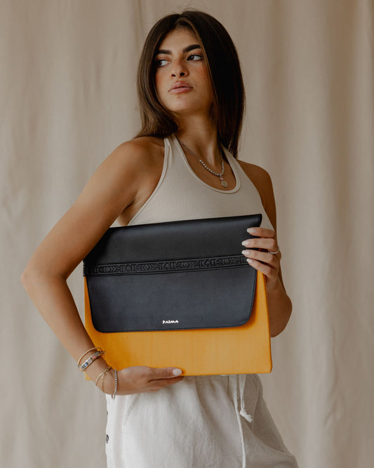 Aztec Laptop Sleeve In Yellow