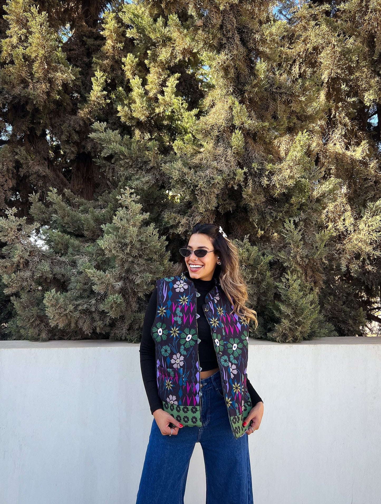 Botanical Garden Reversible Vest Navy