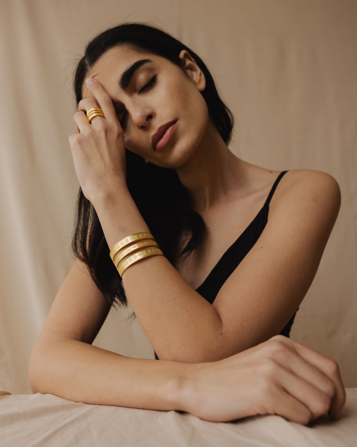 Triple Gold Plated Bangle